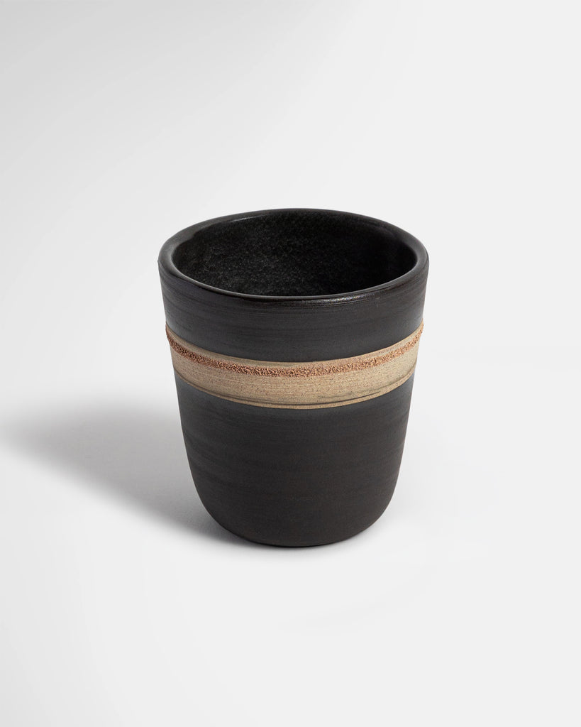 Lava Night Ceramic Cappuccino Cup by Marcello Andres in Dallas, Texas