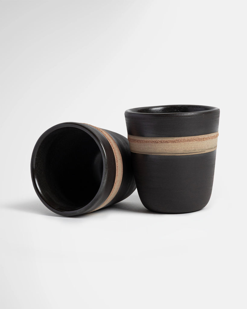 Lava Night Ceramic Cappuccino Cup by Marcello Andres in Dallas, Texas
