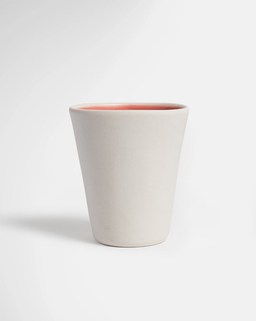 Medium Pink Floral Ceramic Vase by Marcello Andres in Dallas, Texas