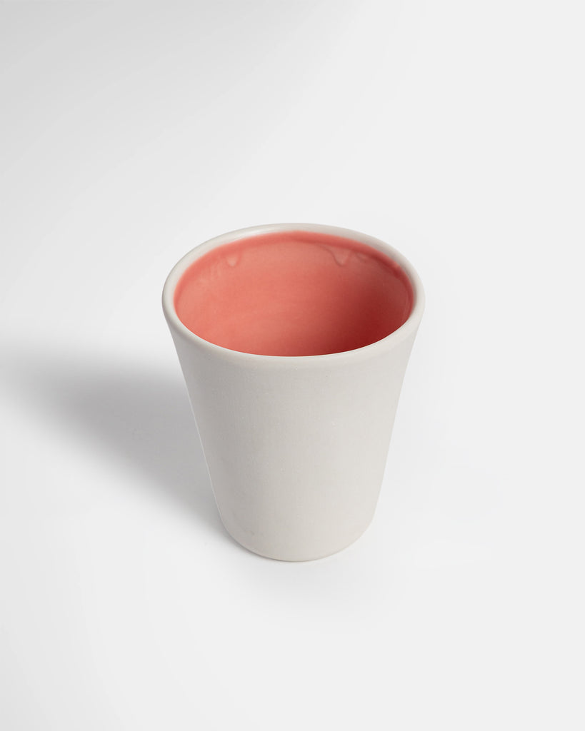 Medium Pink Floral Ceramic Vase by Marcello Andres in Dallas, Texas