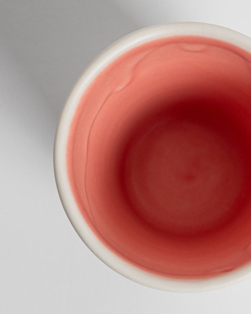 Small Pink Floral Ceramic Vase by Marcello Andres in Dallas, Texas